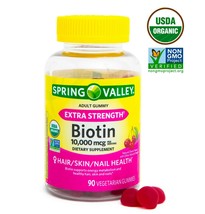 Spring Valley Biotin 10,000mcg Vegetarian Gummies, 90 CT..+ - $25.73