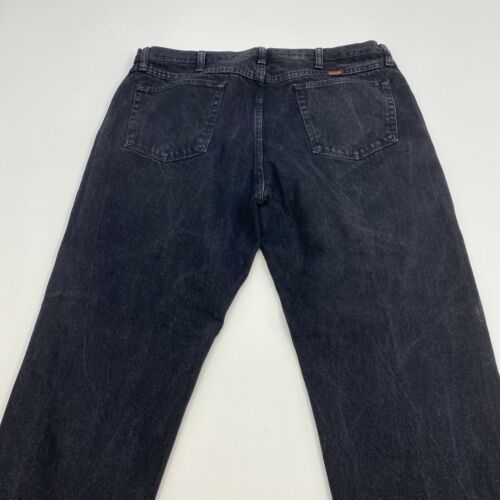 Rustler Denim Jeans Mens 40X30 Black Straight Leg 100% Cotton Dark Wash ...