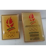 1992 Albertville France BAUSCH LOMB Winter Olympics Badge Lapel Pin LOT ... - $5.93