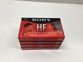 Lot of 4 Sony High Fidelity HF 90 Minute Blank Audio Cassette Tapes New C-90HFL - $9.89