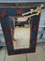 Vintage Heavy Duty 36 X 24 Inches Mirror Robb And Stucky Airplane Aviati... - $77.00