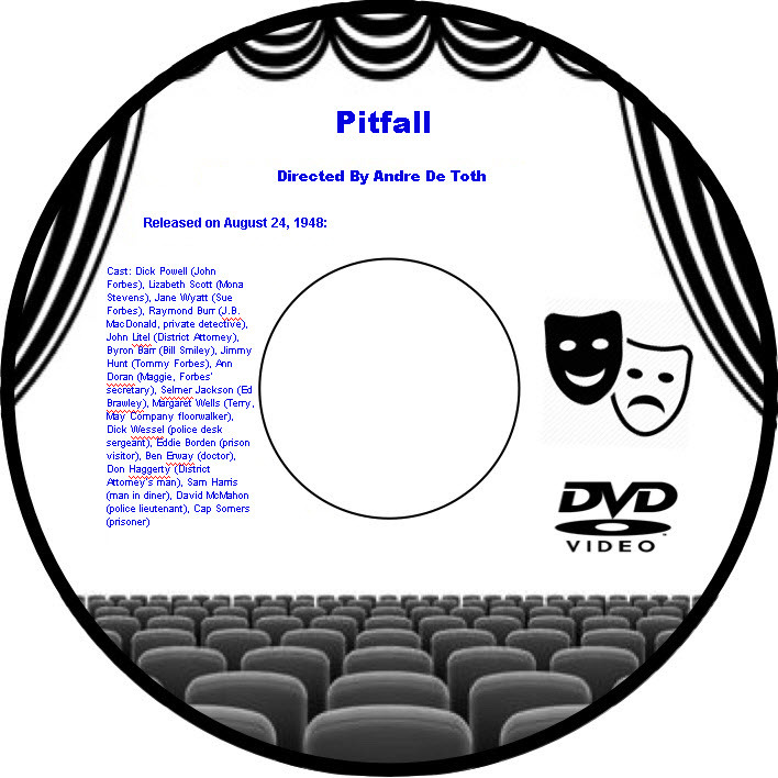 Primary image for Pitfall 1948 DVD Crime Film Dick Powell Lizabeth Scott Jane Wyatt Raymond Burr