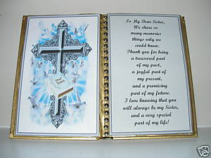 Primary image for Sister ~ Birthday Gift ~ Mother's Day Gift~ Christmas Gift~Cross & Bible & Doves