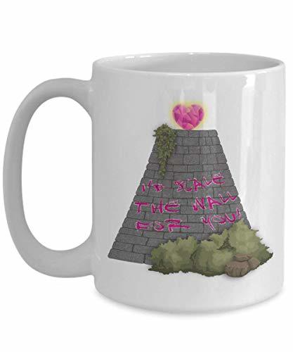 PixiDoodle I'd Scale the Wall for You Sweet Valentine's Day Coffee Mug (15 oz, W