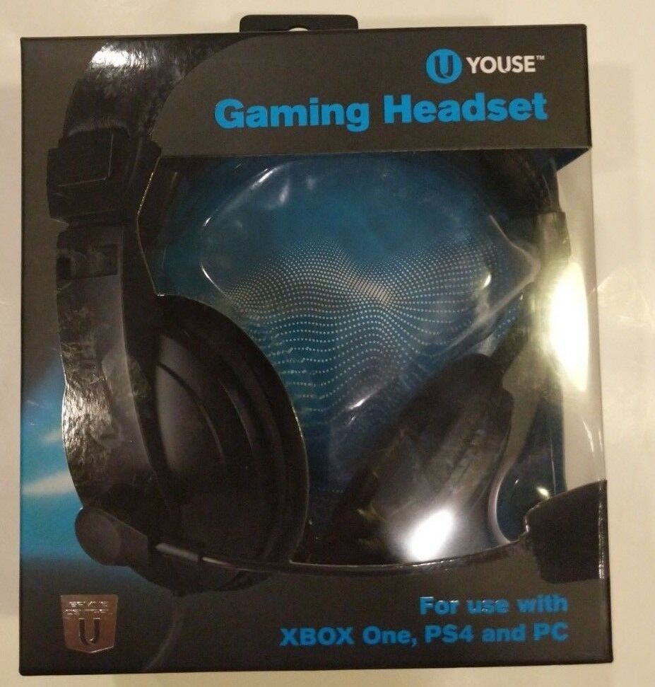 New U YOUSE GAMING HEADSET XBOX ONE, PS4, AND PC, With Built In Mic