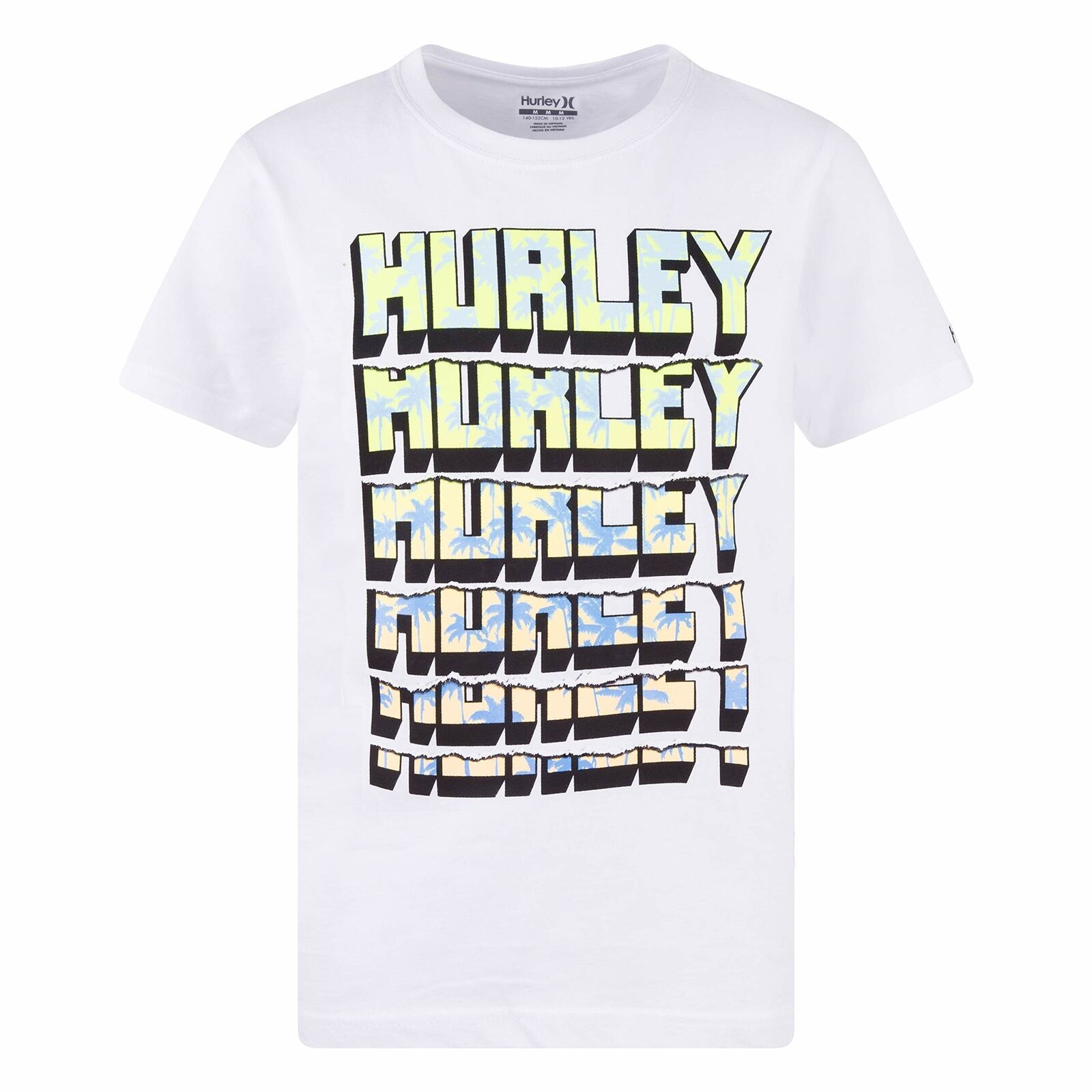 NWT New Hurley Logo Boys Cotton T-Shirt White Size 6