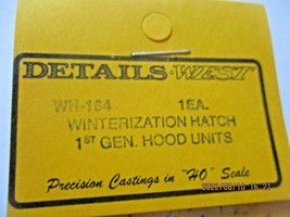 Details West # WH-164 Winterization Hatch 1st Generation Hood Units HO-Scale image 2