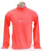 Nike Dri Fit Bright Coral 1/4 Zip AeroReact Long Sleeve Running Shirt Me... - $97.49