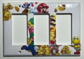Super Mario Luigi & Coin Light Switch Duplex Outlet wall Cover Plate Home decor image 11
