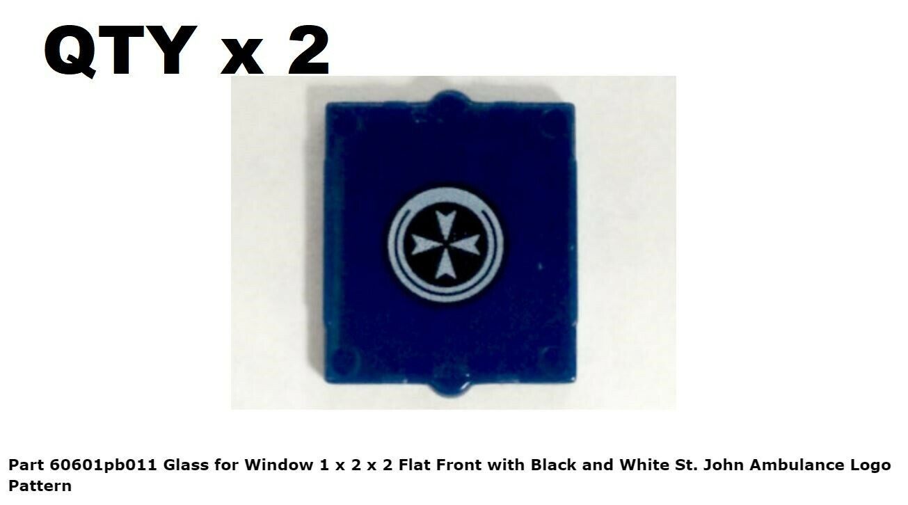 Primary image for Lego Part 60601pb011 Glass for Window 1 x 2 x 2 st. John tardis doctor who