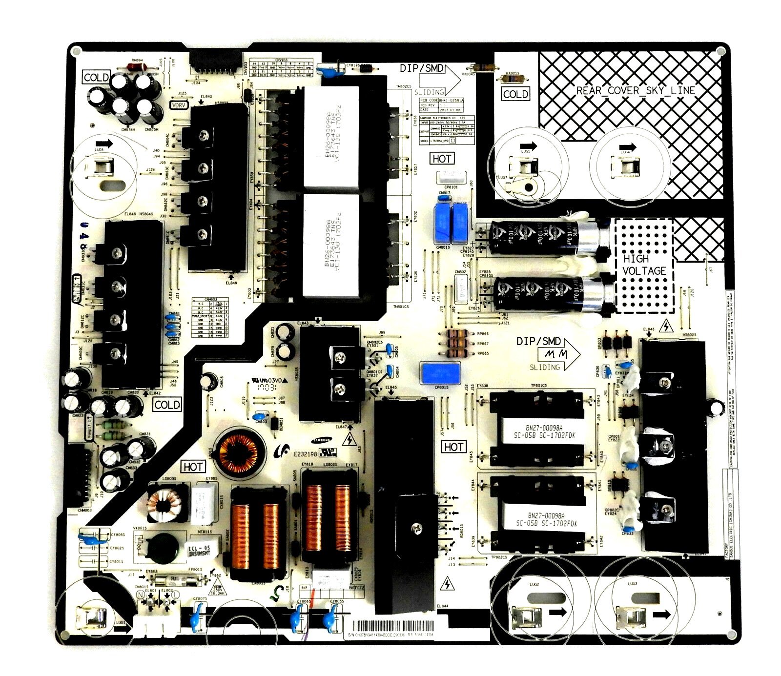 Primary image for Samsung BN41-02581A QN75Q7FAMFXZA BN94-11439A Power Supply Repair & Upgrade 1YrW