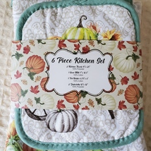 Kitchen Linens Set, 6pc, Give Thanks with a Grateful Heart, Sunflowers Pumpkins image 4