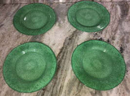Lot Of 4 Pier 1 Imports Green 9” Melamine Appetizer Plates-Dishwasher Safe-NEW - $49.38