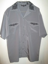 Dragonfly Clothing Company Short Sleeve Biker Punk Style Button Shirt Sz M - $19.99