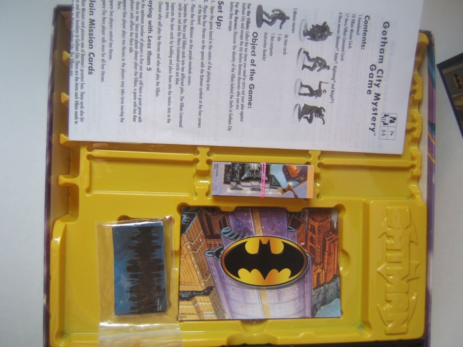 Gotham City Mystery Batman Board Game Nearly Complete - Missing 1 Item ...