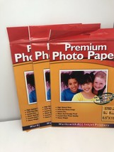 Lot of 3 Premium Photo Paper 4 x 6 Acid Free High Gloss Instant Dry 28 Sheets - $8.55