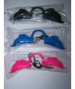 Super Sunnies EVO Flexible Tanning Goggles Eyeshields Black Pink Blue - $5.90
