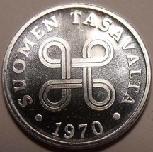 Gem Uncirculated Finland 1970 1 Penni~Great Price - $2.46