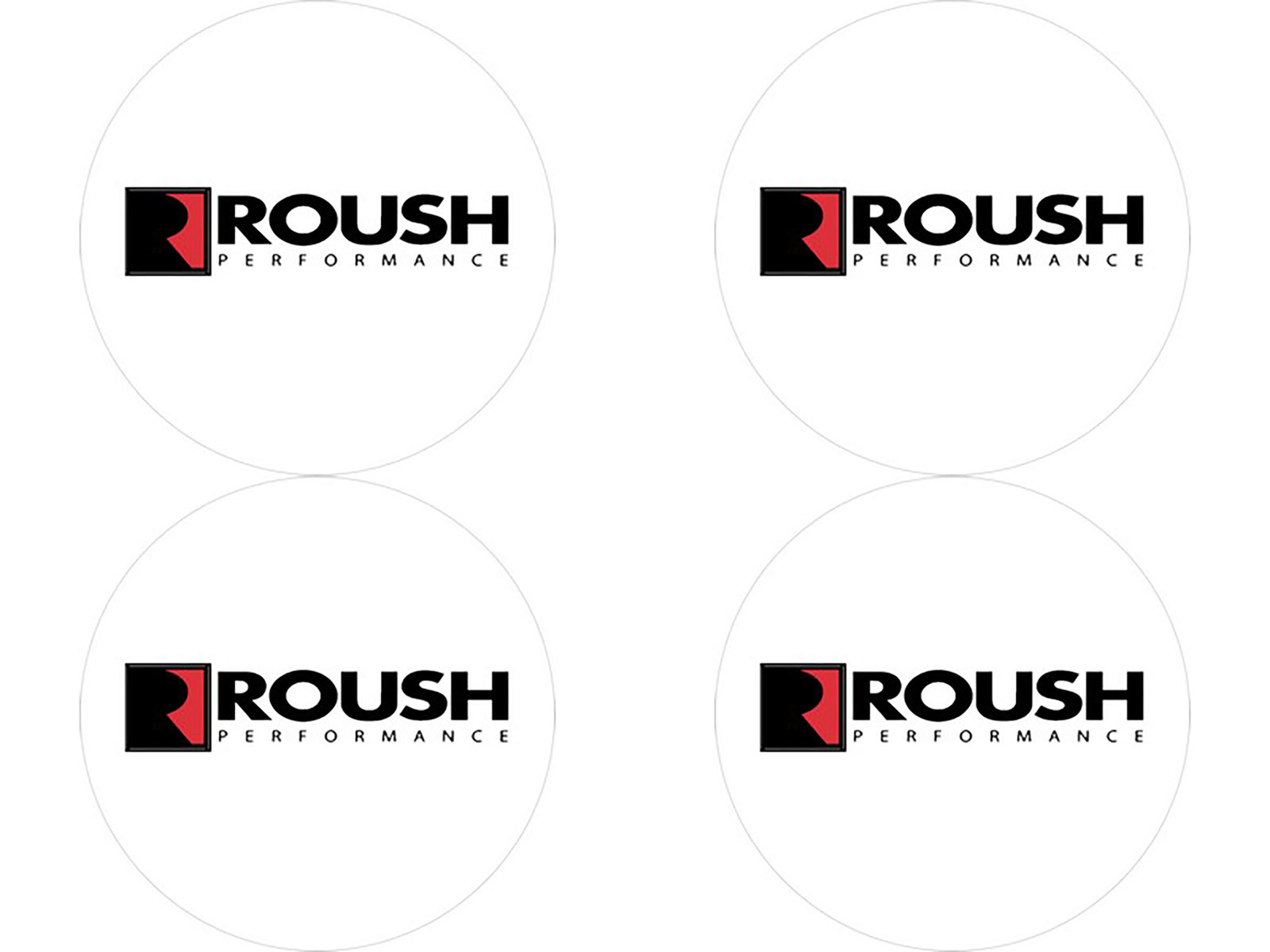 Roush Performance #3 - Set of 4 Metal Stickers for Wheel Center Caps ...