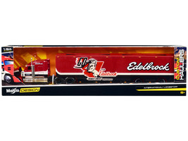 International LoneStar Enclosed Car Transporter "Edelbrock" Red with Black and W - $33.59