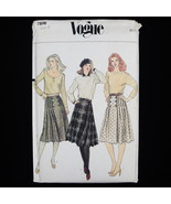 Vtg 70&#39;s Vogue Front Wrap Pleated Skirts Sewing Pattern 7806 sz 6 waist ... - $15.83