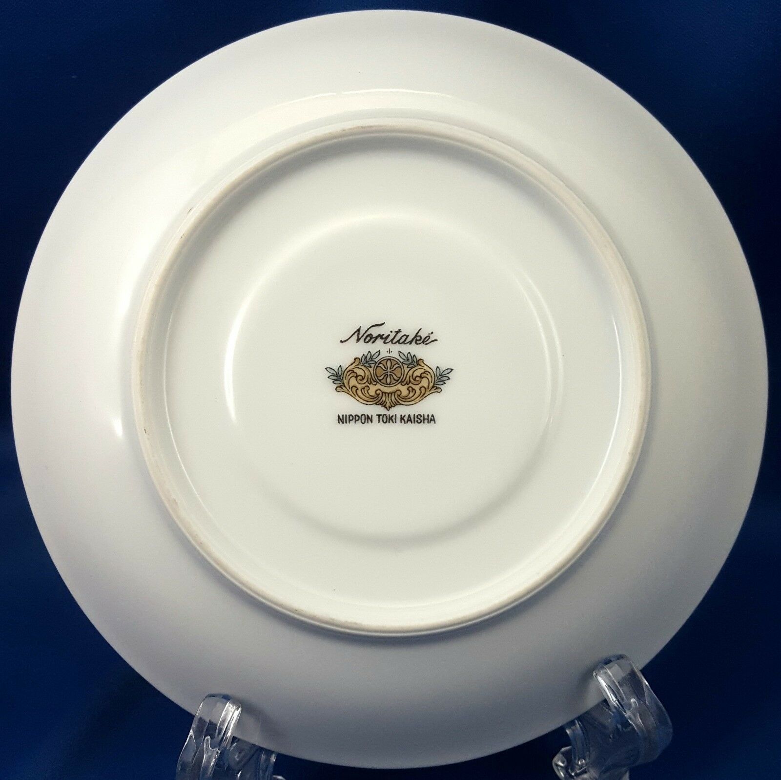 Noritake Nippon Toki Kaisha N662 Footed Tea Cup and Saucer Cream Red ca