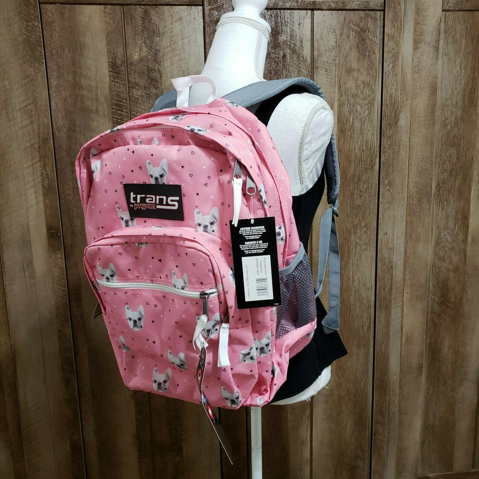 jansport french bulldog backpack