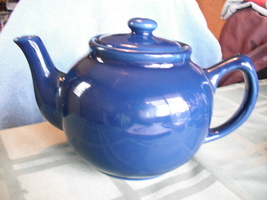 Dark Blue Button Horn Teapot - $29.99