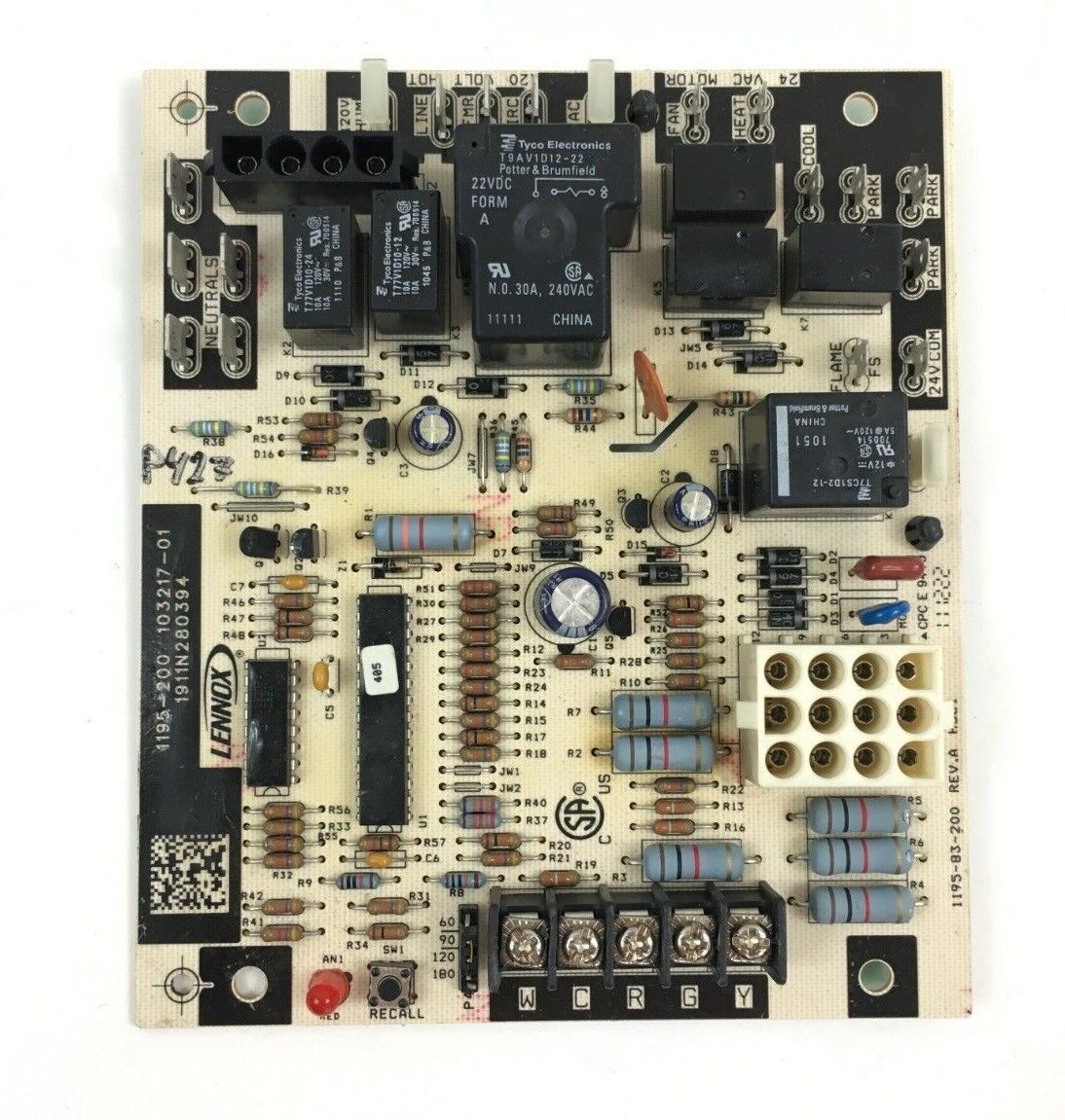 Lennox 1195200 Furnace Fan Control Circuit Board 10321701 used P427