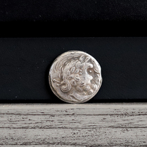 300-200 BC Small Ancient Celtic Coin Head of Zeus - Silver Tetradrachm 15mm - £12.33 GBP