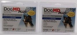 2 Dog MD Maximum Defense Plus Flea&Tick Topical Dogs 23 To 44 Lbs 3 Month Supply