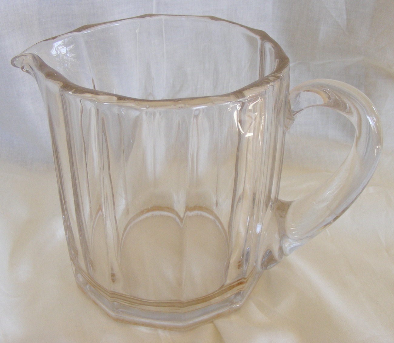 Primary image for Heavy thick glass beer beverage vintage pitcher 1 quart