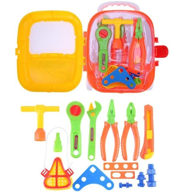 18pcs/set Repair Tools Toy Children Builders Plastic tool Set Kids