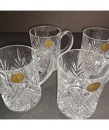 Paul Sebastian Cristal Lead Crystal 24% PbO Glass Coffee Mugs Set of 4 V... - $38.61