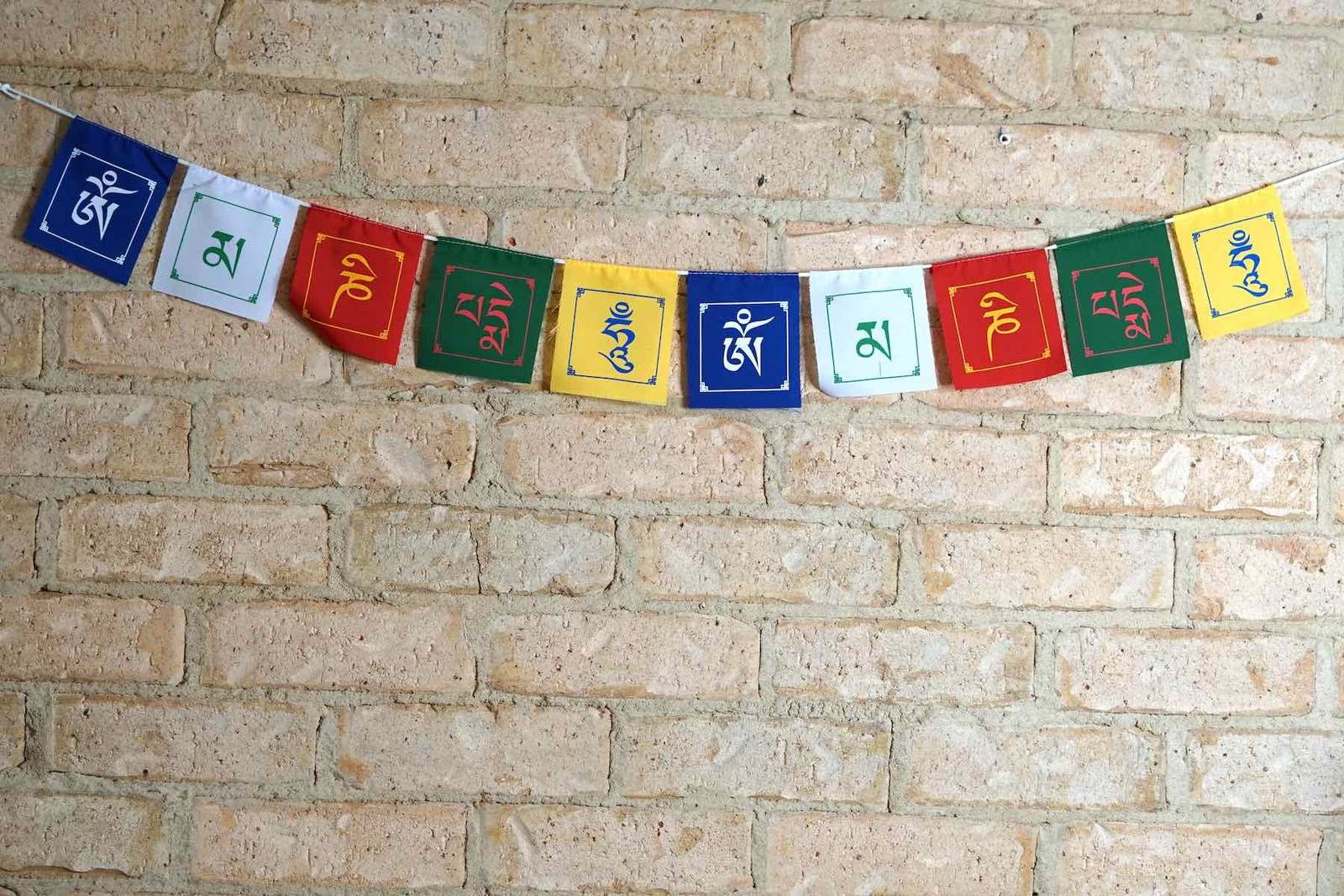 Tibetan prayer flags | Om Mani Padme Hum prayer flag | Mini prayer flag ...