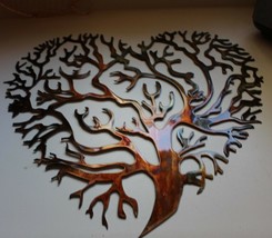 Be coral tree branch metal heart wall decoration copper/bronze - $71.97