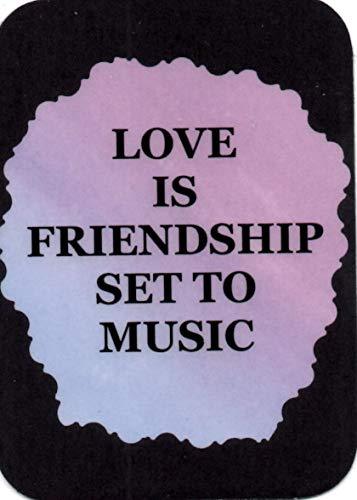 Love Is Friendship Set To Music 3 x 4 Love Note Music Sayings Pocket Card, Gre