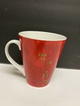 STARBUCKS Red Golden Christmas Tree Design Mug  Coffee 13 oz. 2014 - $12.47