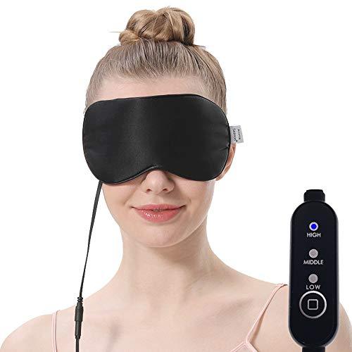 Aroma Season Mulberry Silk USB Heated Eye Mask Relieve Dry Eyes, Dark ...