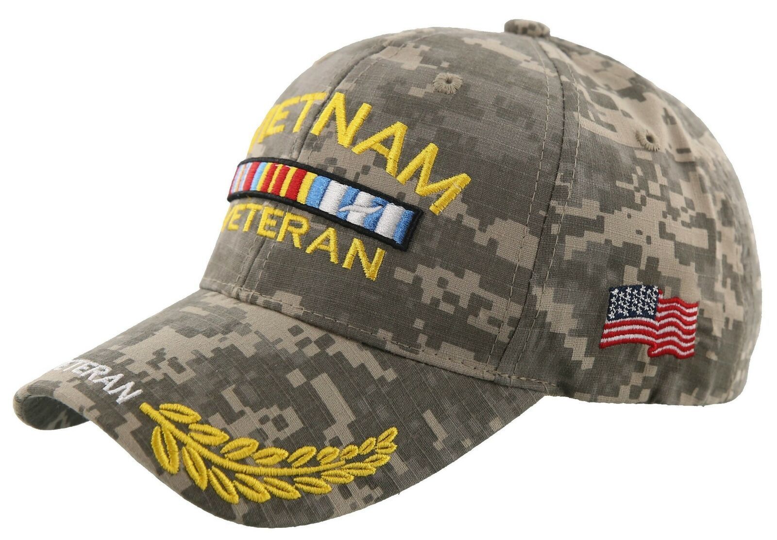 NEW! VIETNAM VETERAN GOLD LEAF SHADOW MILITARY CAP HAT CAMO Men's Hats