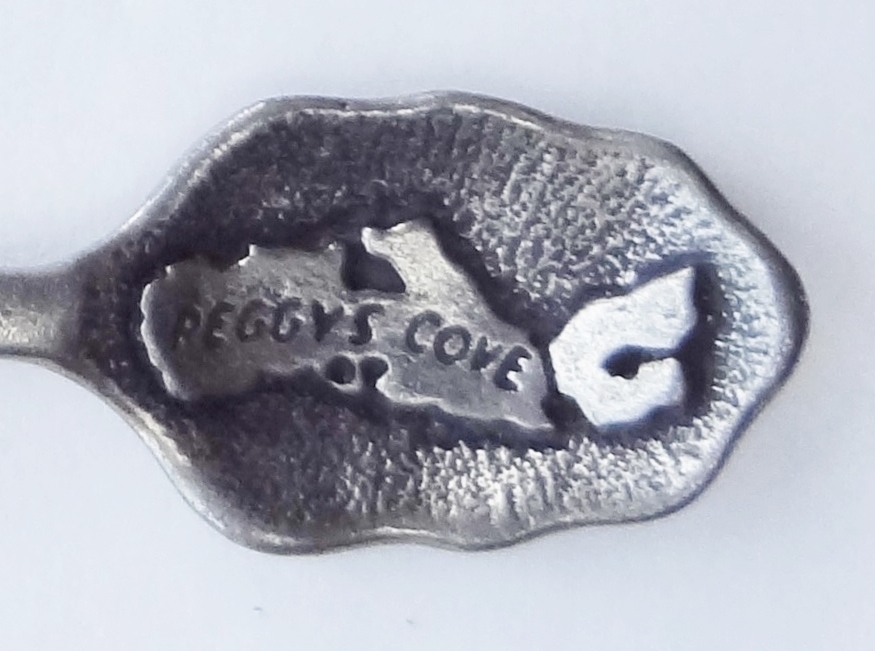 Collector Souvenir Spoon Canada Nova Scotia Peggys Cove Bluenose Emblem