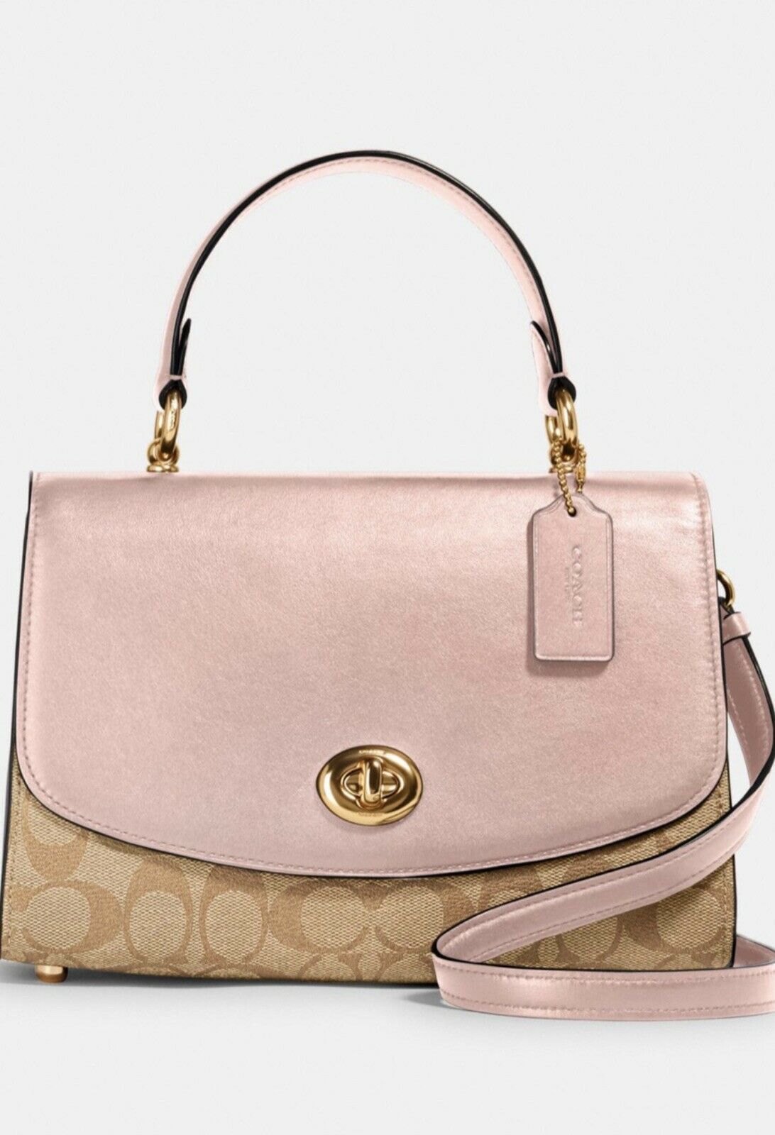 coach tilly top handle quilted