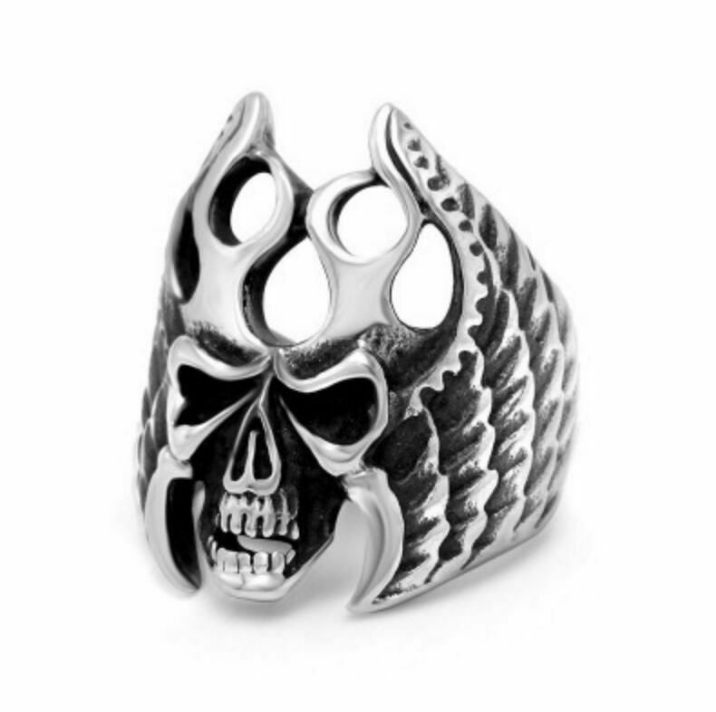 Gothic Skull Rings Jewelry Horror Silver Black Party Hip Hop Accessories Jewelry