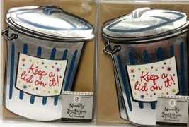 KEEP A LID ON IT Surprise Birthday Party INVITATIONS for 16 guests garba... - $9.89
