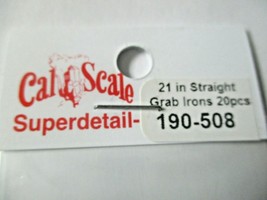 Cal Scale # 190-508 Grab Iron 21 in Straight 20 Pieces .012 HO Scale image 2