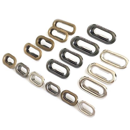 Bluemoon 100 sets - 6x16mm Brass Oval shaped Eyelets Grommet Washer Canvas Cloth