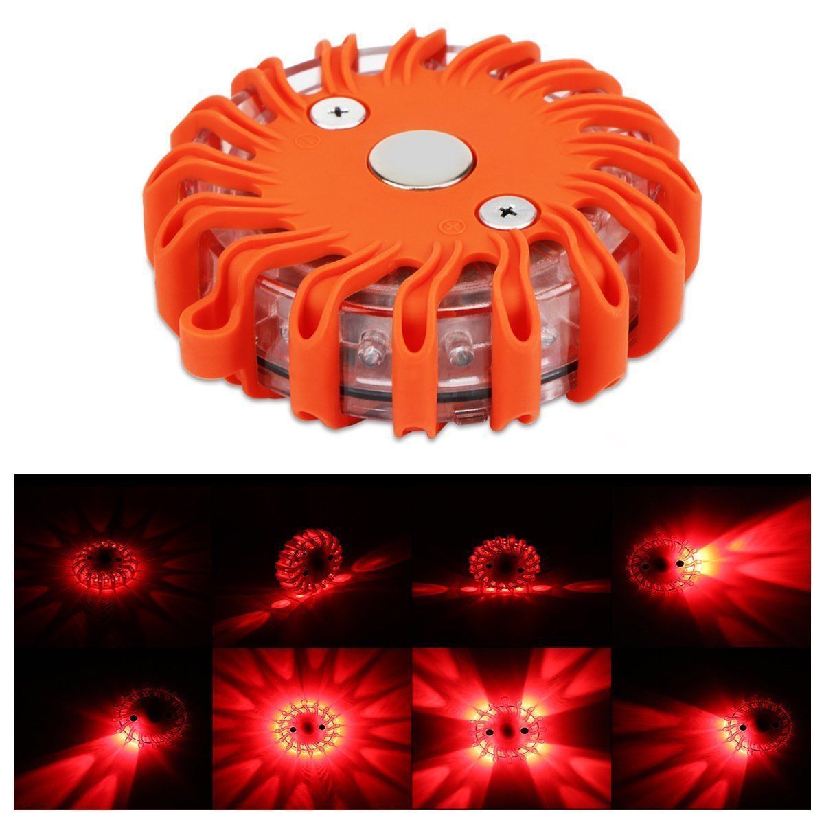 Image of Rechargeable LED Safety Road Flare Flashing Warning Light Emergency Disc Beacon