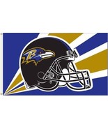 BALTIMORE RAVENS HELMET FLAG NFL FOOTBALL 3 X 5 - $17.77