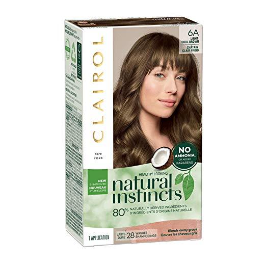 Natural Instincts Clairol Non-Permanent Hair Color- 6A Light Cool Brown- 1 Kit