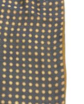 Vintage Giorgio Armani Silk Scarf Shawl Wrap Made Italy Unisex Brown Blue Dots image 3